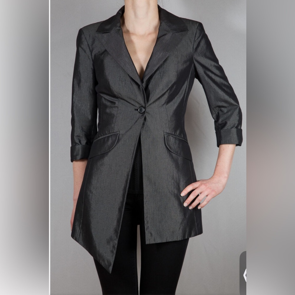 Bebe by Kardashians Asymmetrical Blazer. - Picture 2 of 6